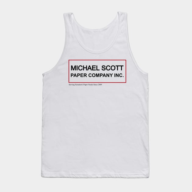 Michael Scott Paper Company Tank Top by Secnev